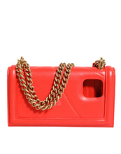 Dolce & Gabbana Red Leather Quilted Devotion Crossbody Phone Cover Bag