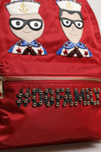 Dolce & Gabbana Red #DGFAMILY VULCANO Embellishment Backpack Bag