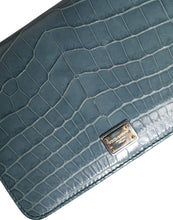 Dolce & Gabbana Green Exotic Leather DG Plaque Crossbody Mini Bag