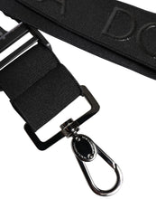 Dolce & Gabbana Black Stretch Polyester Rubberised DG Logo Keychain