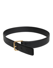Dolce & Gabbana Black Leather Metal Buckle Classic Belt