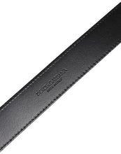 Dolce & Gabbana Silver Leather Classic Metal Logo Buckle Belt