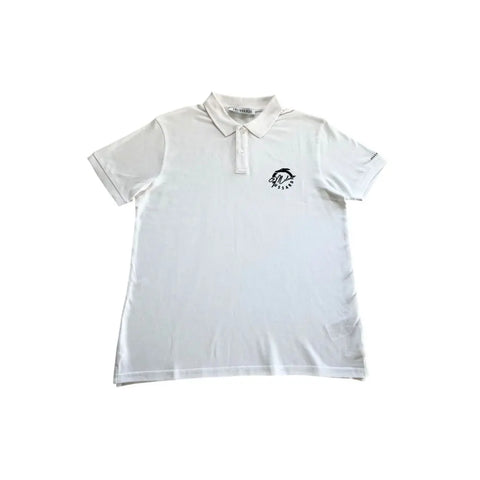 White Cotton Men Polo Shirt Trussardi Beachwear