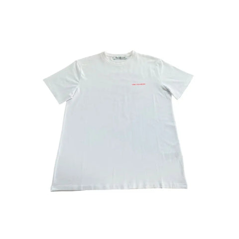 White Cotton Men T-Shirt Trussardi Beachwear