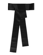 Dolce & Gabbana Black Satin Wide Waist Belt