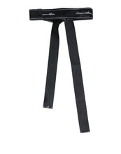 Dolce & Gabbana Black Waist Ribbon Wide Bow Logo Belt