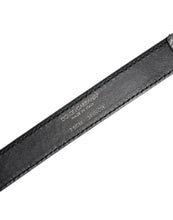 Dolce & Gabbana Silver Logo Engraved Metal Waist Buckle Belt