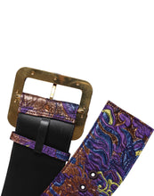 Dolce & Gabbana Multicolor Floral Jacquard Lurex Wide Waist Buckle Belt