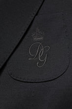 Dolce & Gabbana Black Wool Slim Fit Coat Blazer Jacket Suit