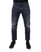 Dolce & Gabbana Blue Cotton Stretch Skinny Men Denim Jeans