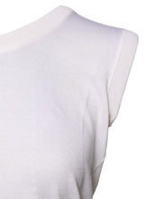 Dolce & Gabbana White Sleeveless Cashmere Round Neck Tank Top