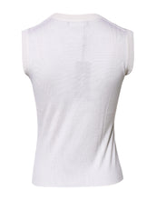 Dolce & Gabbana White Sleeveless Cashmere Round Neck Tank Top
