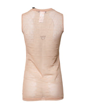 Dolce & Gabbana Beige Nylon Logo Monogram Sleeveless Tank Top