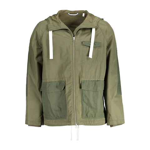 Green Cotton Men Jacket Gant