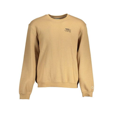 Beige Cotton Men Sweater Guess Jeans