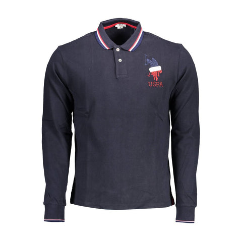 Blue Cotton Men Polo Shirt U.S. POLO ASSN.