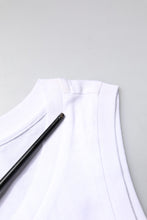 Dolce & Gabbana White Cotton Sleeveless Crew Neck T-shirt