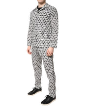 Dolce & Gabbana Black White DG Print Cotton Pajama Set Sleepwear