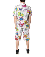 Dolce & Gabbana White Cartoon Print Cotton Men Pajama Set Sleepwear