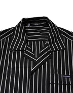 Dolce & Gabbana Black White Stripes Cotton Men Pajama Set Sleepwear