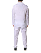 Dolce & Gabbana White Cotton Shirt Pants Pajama Set Sleepwear