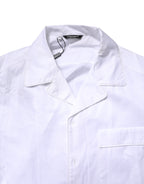 Dolce & Gabbana White Cotton Shirt Pants Pajama Set Sleepwear