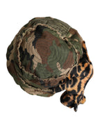 Dolce & Gabbana Multicolor Leopard Embellish Wide Brim Bucket Hat