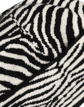 Dolce & Gabbana Black White Zebra Knitted Winter Beanie Hat