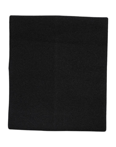 Dolce & Gabbana Black Cashmere Knitted Neck Warmer Foulard Scarf