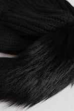 Dolce & Gabbana Black Acrylic Knitted Fur Winter Beanie Hat