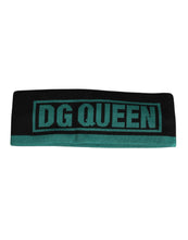 Dolce & Gabbana Black Silk Knitted DG Queen Head Band Hat