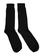 Dolce & Gabbana Black Solid Cotton Mid Calf Men Socks