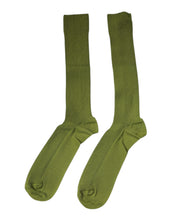 Dolce & Gabbana Green Cotton Logo Over The Calf Socks