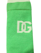 Dolce & Gabbana Green DG Logo Mid Calf Men Nylon Socks