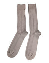 Dolce & Gabbana Brown Cotton Stretch Logo Over Calf Socks