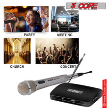 5Core Wireless Microphone Dual Function Wireless - Wired Microphone