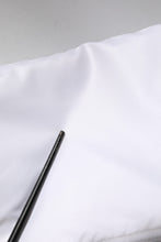 Dolce & Gabbana White Nylon Full Zip Cropped Bomber Jacket