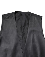 Dolce & Gabbana Black Wool Waistcoat Dress Formal Vest