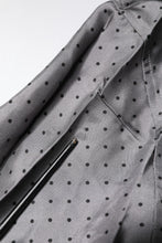 Dolce & Gabbana Gray Polka Dot Silk Long Sleeve Shirt
