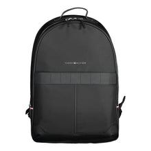 Tommy Hilfiger Black Polyester Men Backpack