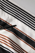 Dolce & Gabbana Multicolor Striped Silk Short Sleeves Shirt