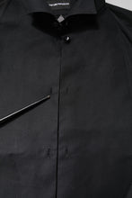 Emporio Armani Black Cotton Long Sleeves Formal Dress Shirt