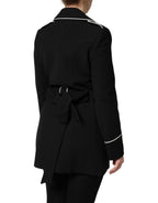 Dolce & Gabbana Black Wool Double Breasted Blazer Jacket