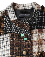 Dolce & Gabbana Multicolor Patchwork Button Down Jacket