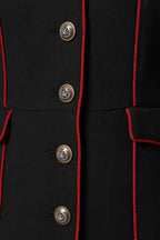 Dolce & Gabbana Black Wool Single Breasted Trench Coat Jacket