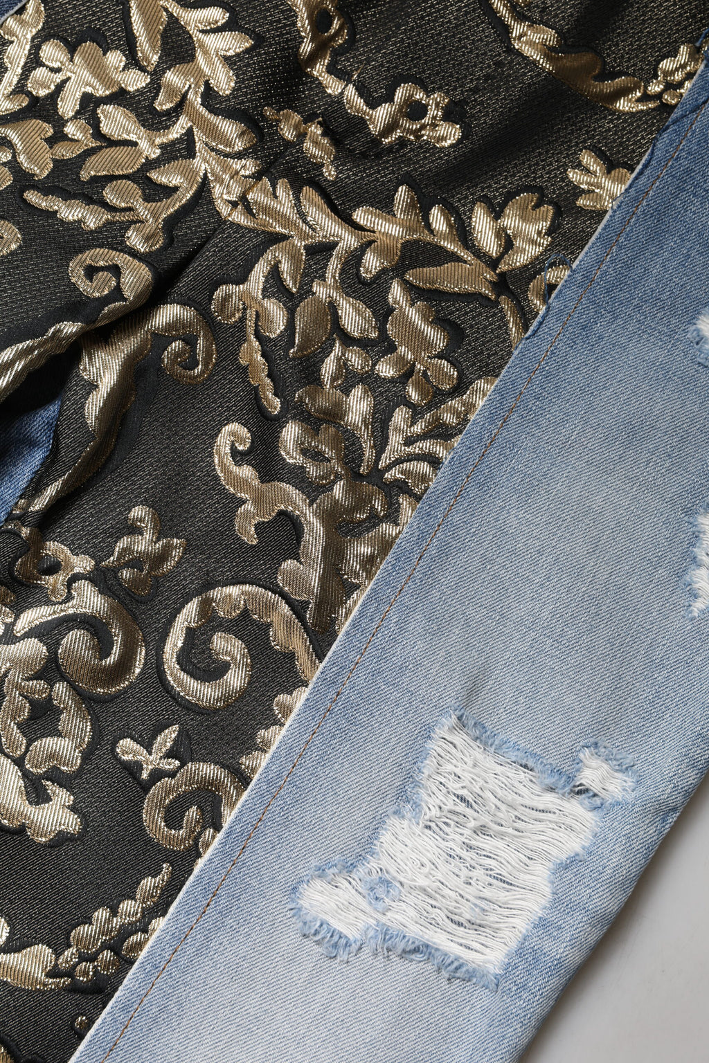 Dolce & Gabbana Multicolor Patchwork High Waist Denim Jeans