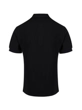 Black Cotton Collared Polo Shirt Burberry