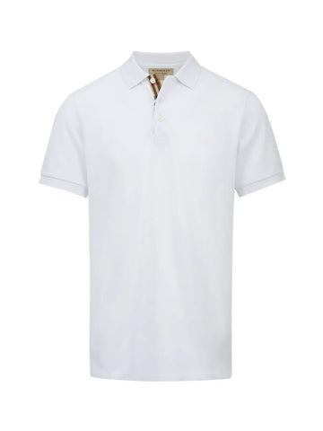 White Cotton Collared Polo Shirt Burberry