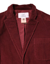 GF Ferre Maroon Corduroy Regular Fit Men Coat Blazer Jacket