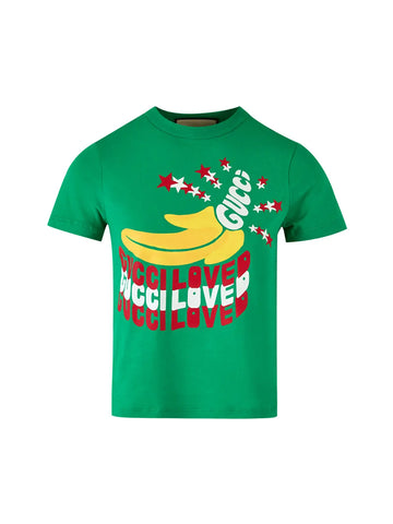 Green Cotton Logo T-Shirt Gucci